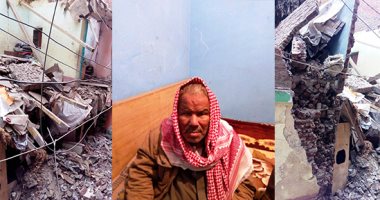 تشرد أسرة بالقليوبية بعد انهيار منزلها لسوء الأحوال الجوية.. الأب: أنا راجل كفيف وابنتى التى كانت ترعانى "ماتت".. الحاج طه: "مليش مصدر رزق وباقى أولادى مصابين بالمستشفى".. والمحافظة تقرر إزالة منزلين مجاورين