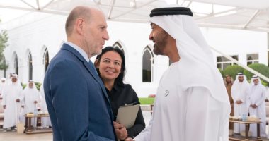 محمد بن زايد يستقبل وفد المجلس الوطنى الفرنسى لبحث العلاقات الثنائية