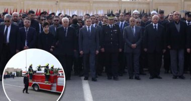 فيديو وصور.. مصر تودع شهداء حادث الدرب الأحمر الإرهابى.. وزير الداخلية يتقدم جنازة عسكرية للمقدم رامى هلال.. هتافات ضد الإخوان وزغاريد للنساء بجنازتى أمينى الشرطة.. وزملاء الأبطال مستمرون بأداء رسالتهم النبيلة