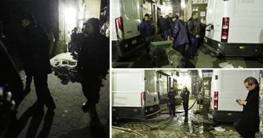 صور.. اليوم السابع بموقع حادث "الدرب الأحمر" الإرهابى ويستمع لروايات الأهالى الناقمين على الإرهاب.. نقل جثامين شهداء الشرطة للمشرحة.. والتحفظ على مواد تستخدم فى صناعة المتفجرات.. المعمل الجنائى يرفع الأدلة 