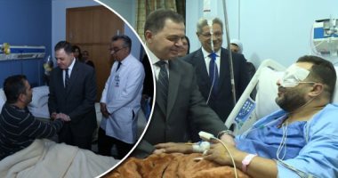 رسائل وزير الداخلية بعد حادث الدرب الأحمر.. اللواء محمود توفيق: عقيدة الشرطة التضحية بالنفس فى سبيل الوطن والمواطنين.. والأبطال قدموا مثالا فى التفانى والإخلاص.. وتوفير كافة أوجه الرعاية الصحية للمصابين.. صور