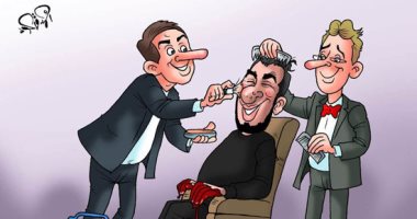 الإرهاب داخل مركز تجميل "العفو الدولية" و"هيومان رايتس" فى كاريكاتير اليوم السابع