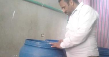 ضبط مركز تجميع ألبان غير مرخص بداخله 2200 لتر لبن فاسد فى بنى سويف