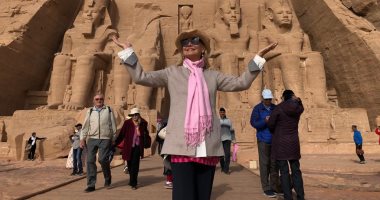 باربرا بوشيه بعد زيارة أبو سمبل: كل يوم يزداد إعجابى بحضارة مصر