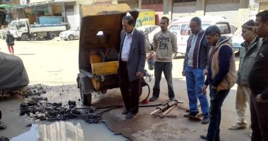 إصلاح هبوط ارضى و استكمال رصف طريق المكس بالاسكندرية 