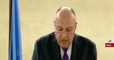 سامح شكرى أمام مجلس حقوق الإنسان: وسائل الإعلام بمصر تمارس دورها بكل حرية