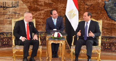 صور.. السيسى: ناقشت مع رئيس ألبانيا التعاون بالمجالات الاقتصادية والسياحية والطاقة