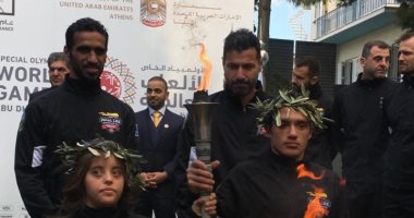 صور.. إيقاد شعلة الأمل للألعاب العالمية للأولمبياد الخاص بأبوظبى 2019