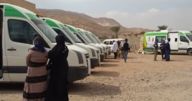 صور.. الكشف على 263 حالة بقافلة فى مدينة أبو رديس بجنوب سيناء