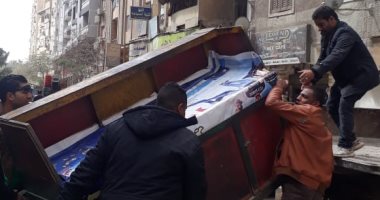 صور.. حملات لرفع الإشغالات وضبط الشارع بحى الهرم
