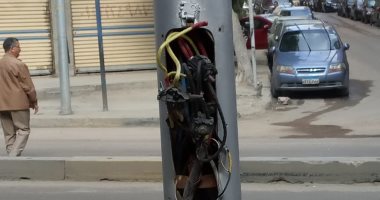 شكوى من أسلاك أعمدة الإنارة المكشوفة بمنطقة ثروت بالاسكندرية