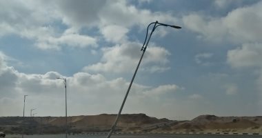شكوى من ميل عامود إنارة خلف مسجد المشير بالقاهرة الجديدة
