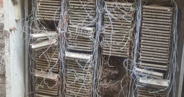 شكوى من تهالك بوكسات وأسلاك التليفون الأرضى بمنطقة كفر حمزة بالقليوبية