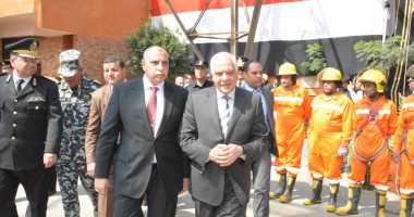 محافظ الجيزة يشهد الاحتفال باليوم العالمى للحماية المدنية بمشاركة طلاب المدارس