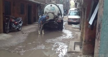 الجيزه لمياه الشرب والصرف الصحي تستجيب لشكوى انتشار مياه الصرف الصحى بالهرم