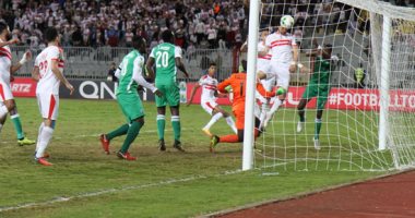 صور.. الزمالك يكتفى بثنائية أمام جورماهيا فى الشوط الأول