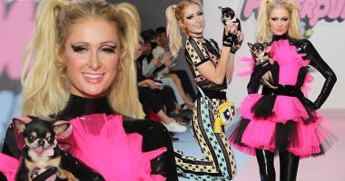 باريس هيلتون تتحول لبطلة "power puff girls" بعرض أزياء كريستيان كوان