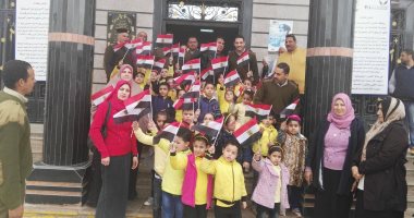 صور .. أطفال فى ضيافة المرور بكفر الشيخ لتوعيتهم بالثقافة المرورية 