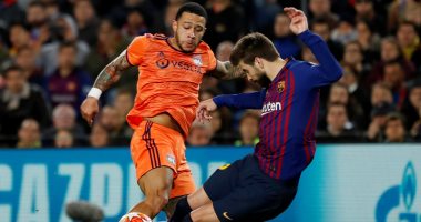 برشلونة ضد أولمبيك ليون.. بيكيه يسجل الرابع في الدقيقة 81