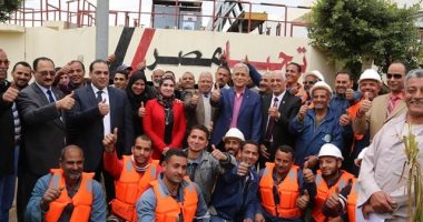 محافظ المنوفية يضع حجر أساس مشروع توسعات محطة معالجة الصرف فى بركة السبع