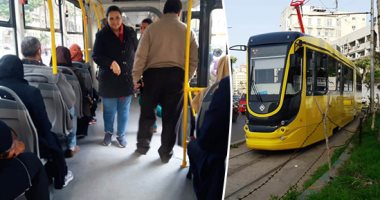 صور.. "اليوم السابع" داخل أول وحدة ترام مكيفة بالإسكندرية.. إقبال كبير من الأهالى.. وتشغيل تجريبى من القائد إبراهيم لسان ستيفانو يوميا.. التذكرة بـ5 جنيهات.. و"النقل العام": تجربة ناجحة وجارى توريد 14 عربة أخرى