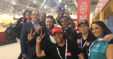 صابر الرباعى يحتفى بأول "ميدالية ذهبية" لتونس فى الأولمبياد الخاص بالإمارات