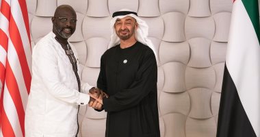 محمد بن زايد يستقبل الرئيس الليبيرى جورج وايا