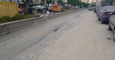 شارع المنيب بدون أسفلت بعد تركيب مواسير الغاز الطبيعى
