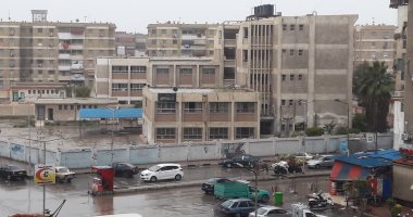 صور ... أمطار غزيرة ورعد وبرق فى سماء بورسعيد