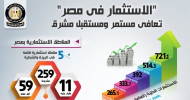 انفوجراف.. "الاستثمار فى مصر" تعافى مستمر ومستقبل مشرق