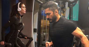 "نجمك × التدريب".. فنانون يرفعون شعار "الجسم السليم من الجيم السليم".. صور 