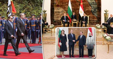 صور.. السيسى يعلن إطلاق مجلس الأعمال المصرى البلغارى المشترك.. الرئيس فى مؤتمر صحفى مشترك مع نظيره البلغارى: محادثاتنا كانت بناءة وناقشنا تعزيز العلاقات الثنائية سياسياً واقتصادياً وعسكرياً