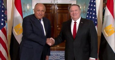 شكرى يبحث مع وزير الخارجية الأمريكى الأوضاع الإقليمية ذات الاهتمام المشترك