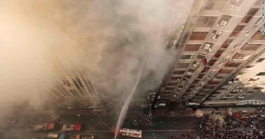  فيديو.. حريق هائل يجبر الموظفين فى بنجلاديش على القفز من أدوار عالية