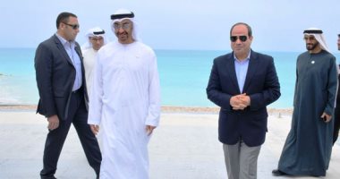 السيسي يصطحب محمد بن زايد فى جولة تفقدية بمدينة العلمين الجديدة