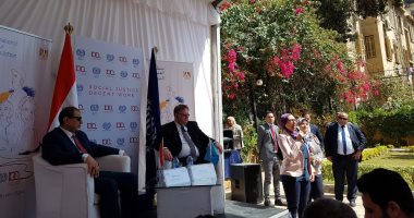 مؤتمر صحفى لمنظمة لعمل الدولية احتفالا بمرور مائة عام على إنشائها