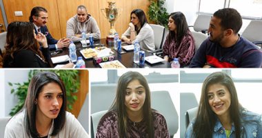 فتيات الذهب  فى ندوة"اليوم السابع " بعد الفوز بالنجمة الأفريقية الـ10.. نهلة سامح: أصعب بطولة بعد خسارة العرب والجمهور سبب تفوقنا.. الصافى :كنت واثق من تحقيق اللقب.. ومصطفى أثبتنا قوة مستوانا وأكلنا كاترين محشى