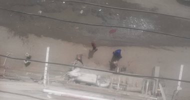 كسر ماسورة مياه بشارع لاشين بالمريوطية.. وقارئ يناشد المسئولين سرعة الحل