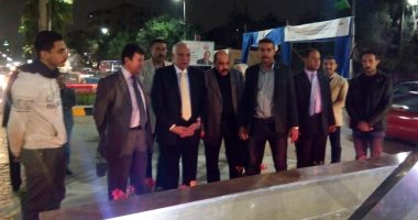 محافظ الجيزة يفتتح النافورة المضيئة بشارع الهرم