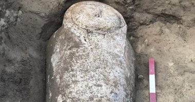 الآثار تعلن العثور على تابوت من الحجر الجيرى بقويسنا
