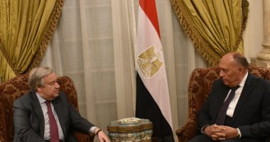 شكرى يبحث مع جوتيريش التنسيق بين مصر والأمم المتحدة تجاه الملفات الإقليمية