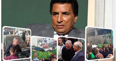 محمود حميدة يتقدم مشيعى جنازة الفنان الراحل إسماعيل محمود بالإسكندرية