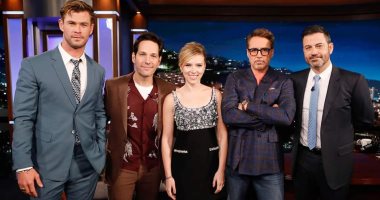 صور.. أبطال Avengers يروجون للجزء الجديد فى برنامج Jimmy Kimmel Live