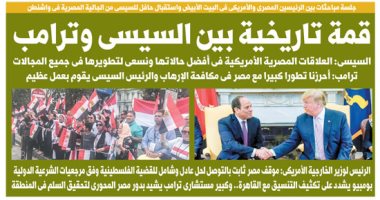 تفاصيل القمة التاريخية بين السيسى وترامب.. غدا بـ"اليوم السابع"