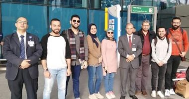 وفد أكاديمية البحث العلمى يغادر مطار القاهرة متوجها إلى جنيف