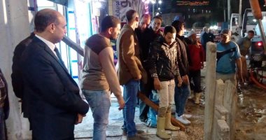 انفجار خط مياه يغرق شوارع المحلة فى الغربية