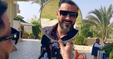 صور.. محمد رجب فى كواليس مسلسله الرمضانى "علامة استفهام"