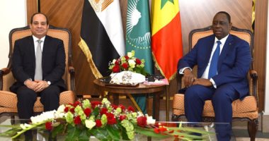 السيسى: بحثت مع رئيس السنغال الأوضاع فى منطقة غرب أفريقيا