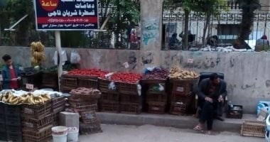 صورة ..سوق خضار بمدخل كلية الفنون الجميلة بالإسكندرية