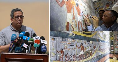 وزير الآثار يتفقد مقبرة "نفر" مغنى الملك أوناس فى سقارة